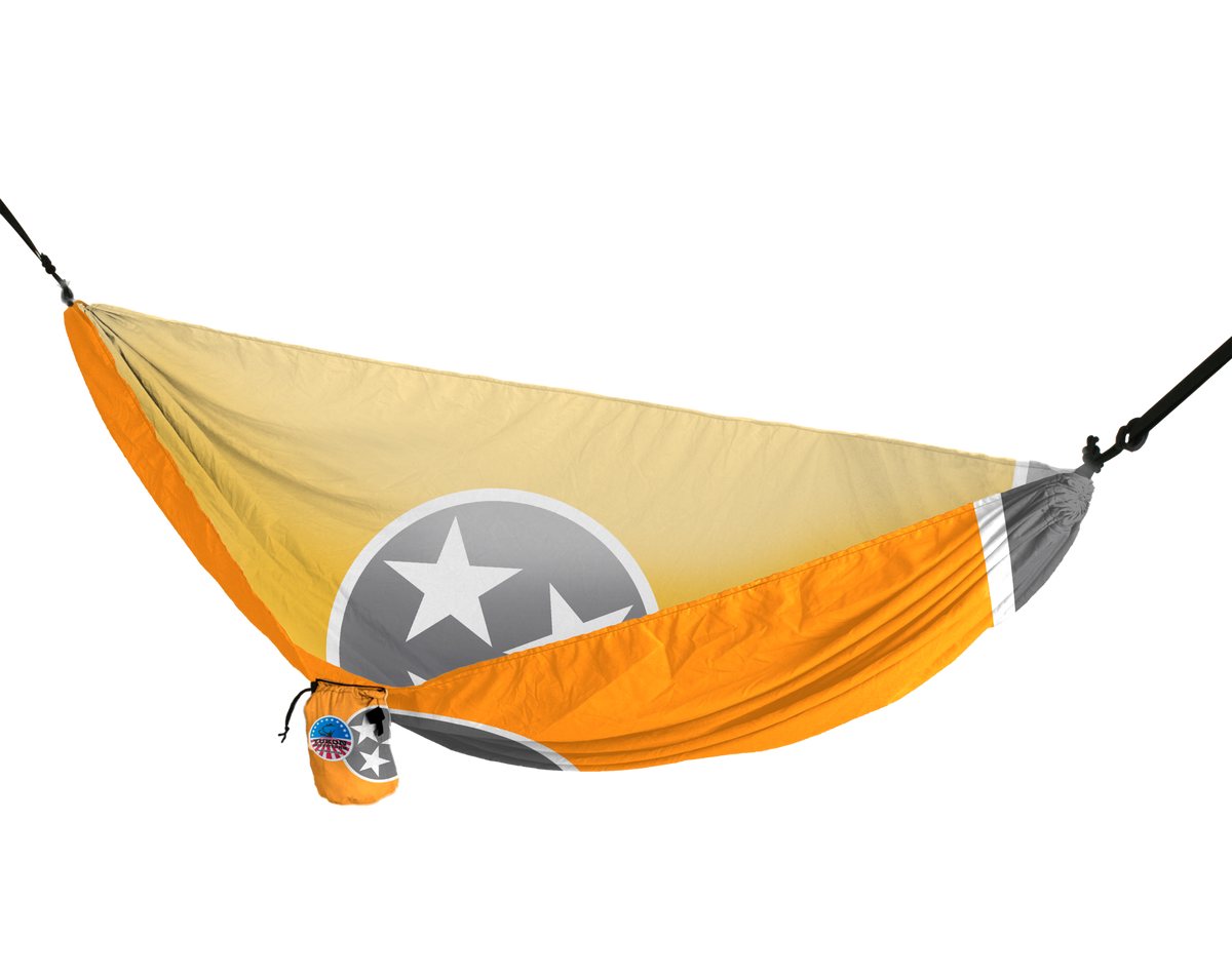 quechua hängematte test Vista Hammock (TN Flag Orange and Grey) – Yukon Outfitters