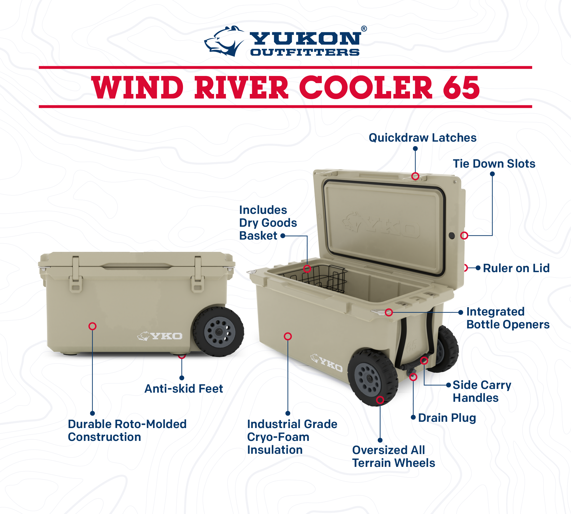 65qt Wind River YKO Hard Cooler – Yukon Outfitters 65qt Wind River YKO Hard Cooler – Yukon Outfitters