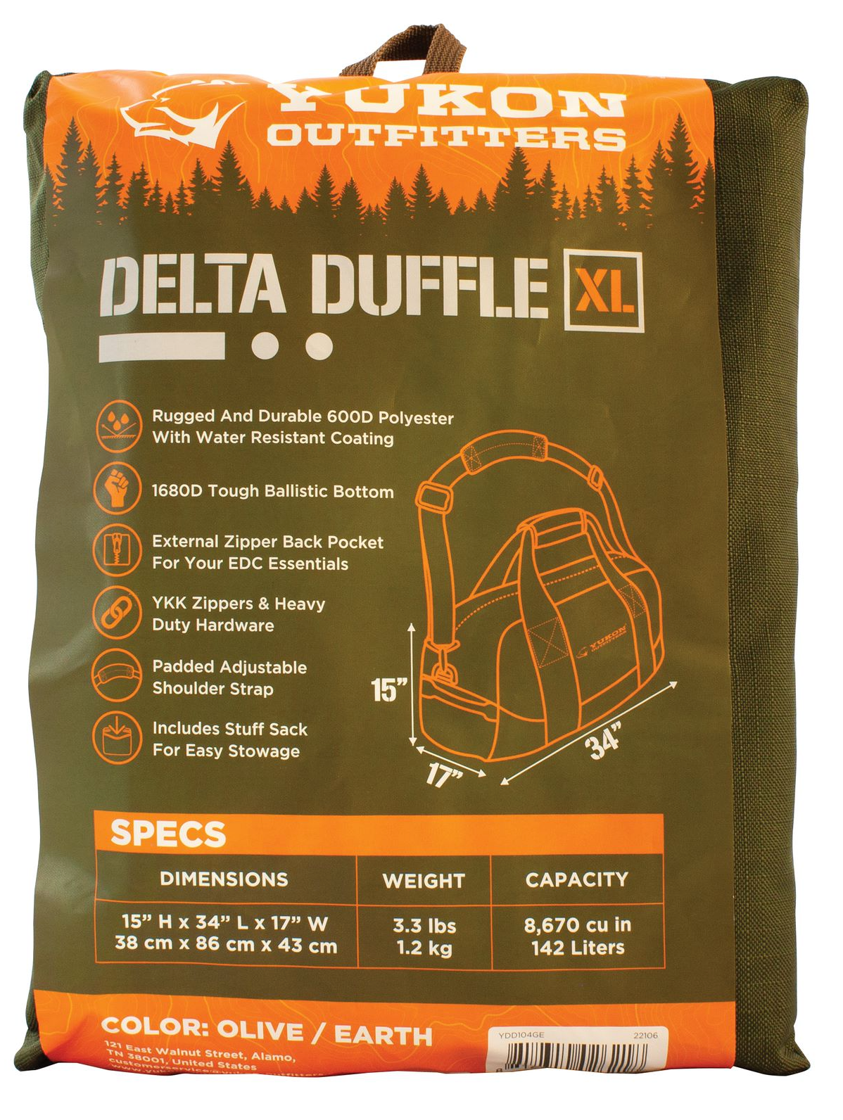 Delta Duffle Pack - XL, 142 Liter
